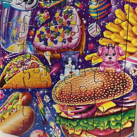 Lisa Frank Jigsaw Mini Puzzle LEOPARD Junk Food KITTEN Puppy Dog Bears Lot of 2 - Picture 3 of 9